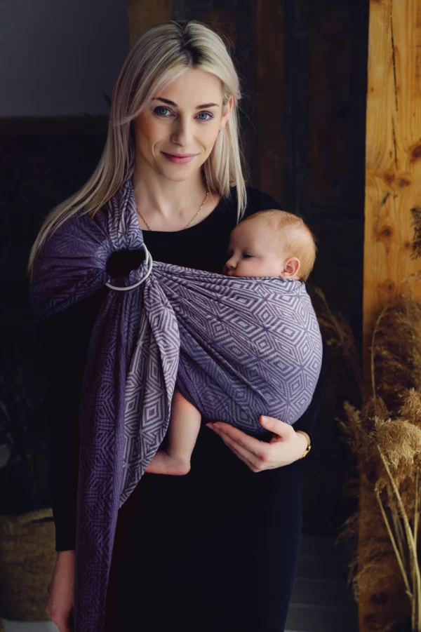 Little Frog - Iris Cube Tencel | długa chusta tkana