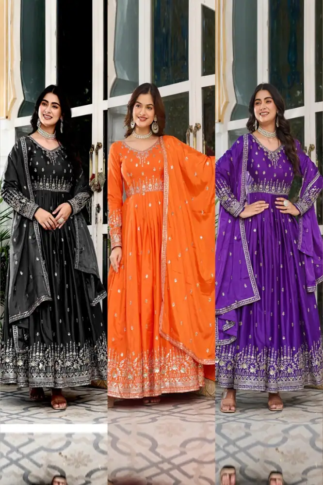 American Silk Gown Set