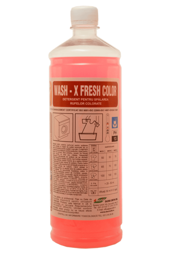 Detergent Rufe lichid WASH-X FRESH COLOR 1L