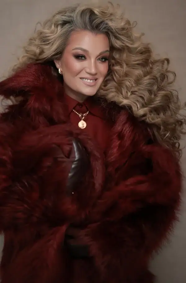 Bordeaux Luxe Faux Fur Coat