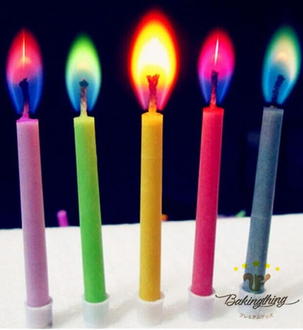 เทียนเปลวไฟสี