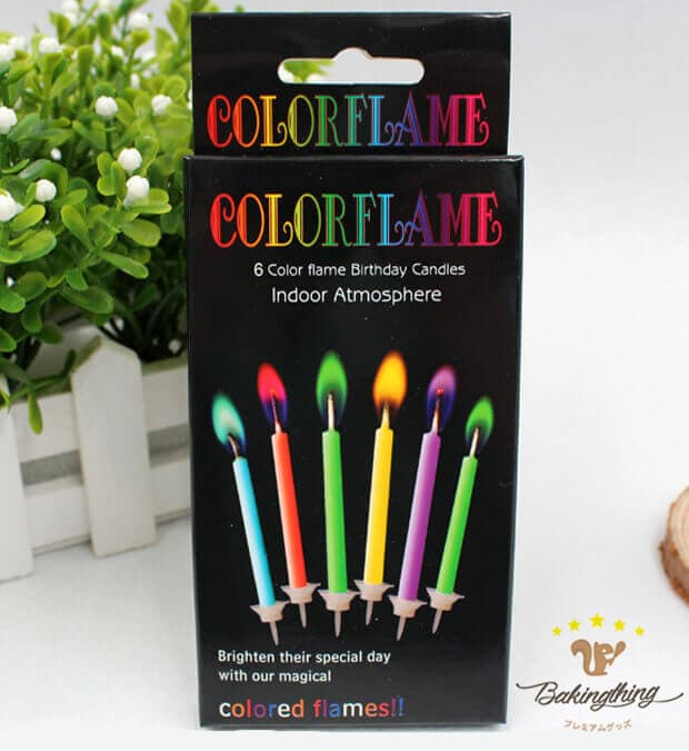 เทียนเปลวไฟสี