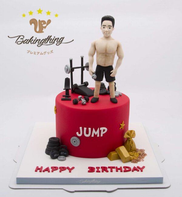 เค้ก 3 มิติ นักกล้าม