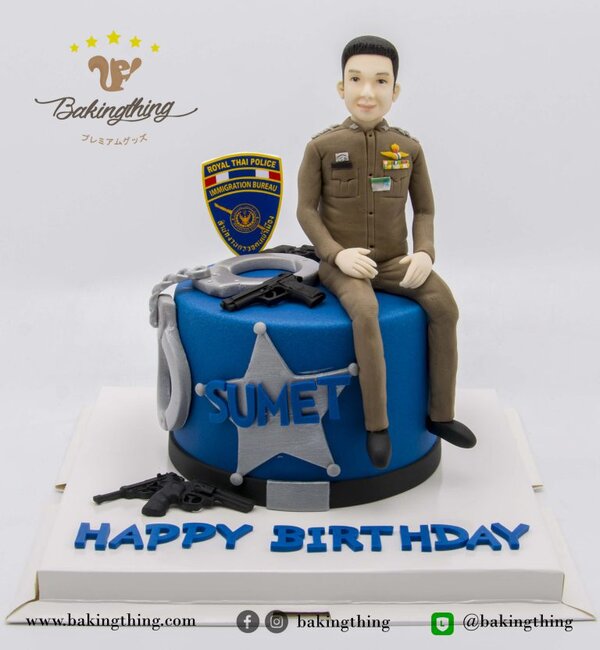 เค้ก 3 มิติ ตำรวจ