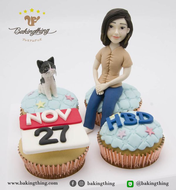 คัพเค้ก 3 มิติ ผู้หญิง
