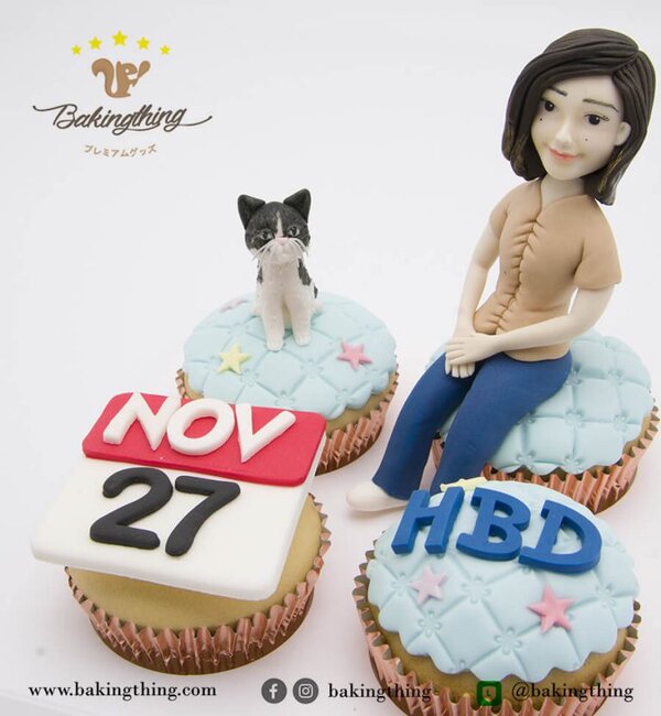 คัพเค้ก 3 มิติ ผู้หญิง