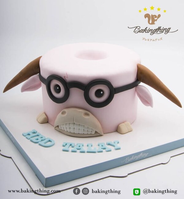 เค้ก 3 มิติ ควายชมพู