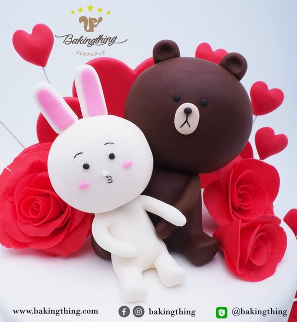 เค้ก 3 มิติ Brown bear and cony