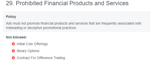 Facebook compliance policy - Financial offers