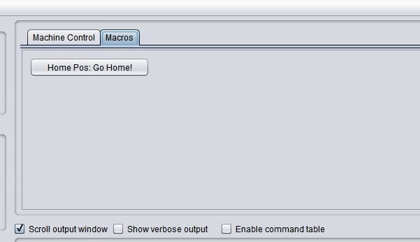 Universal Gcode Sender macro window