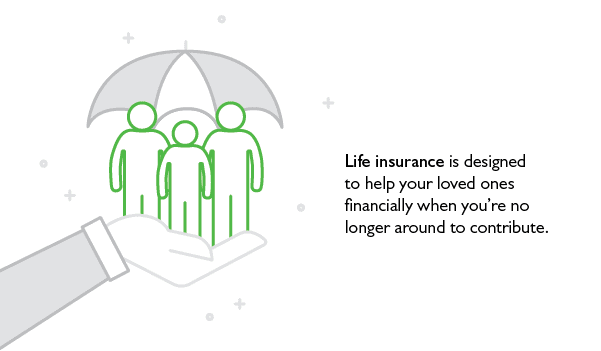 Blog Illustration, "Life insurance is designed to help your loved ones financially when you're no longer around to contribute."