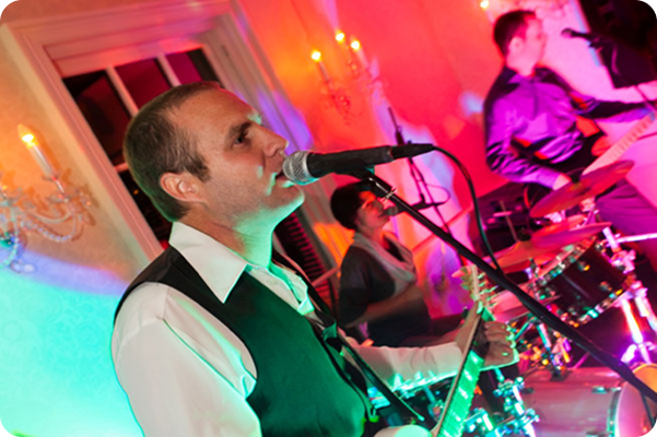 Band performing on stage.