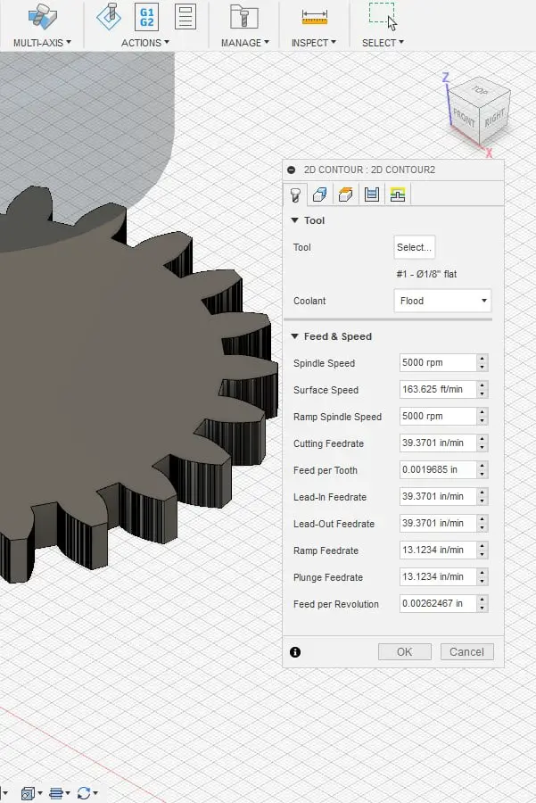 contour selection in fusion 360