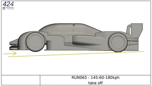 take-off attitude of PERRINN 424 car
