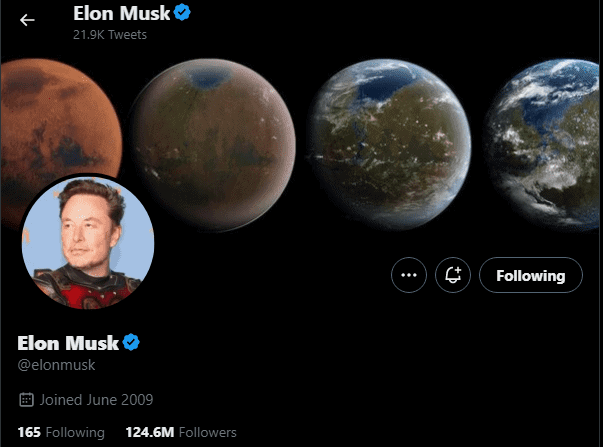 twitter account elon musk