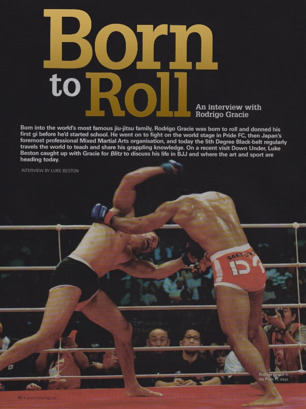 Artigo na revista sobre o Rodrigo Gracie
