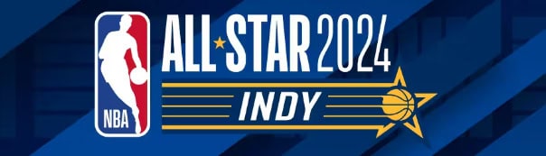 Logo for the 2024 NBA All-Star Fan Fest event in Indianapolis.