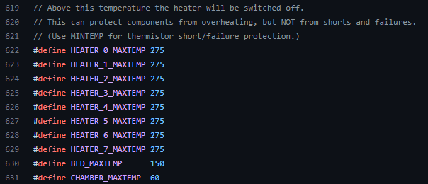 marlin firmware heater max temp