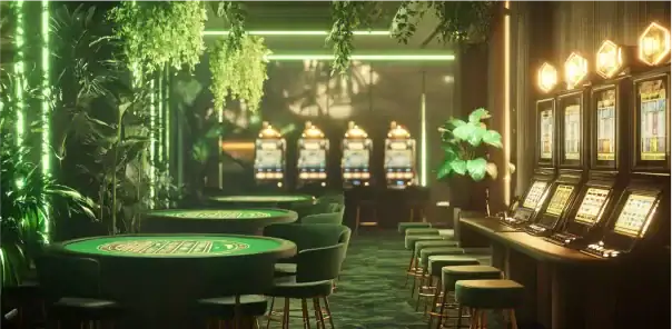 Fichas i karty na stole pokerowym