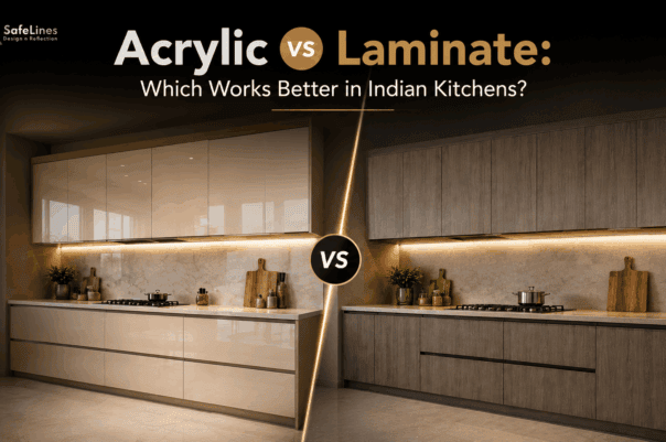 Confused between acrylic vs laminate? Compare cost, durability, maintenance, and style to choose the best kitchen finish for your home.