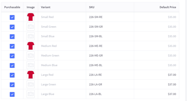 V3 Options Rules for Price and Color