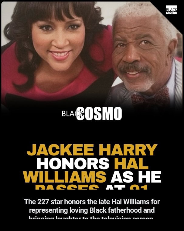Black-and-white portrait of a smiling veteran actor Hal Williams, wearing a classic suit and tie