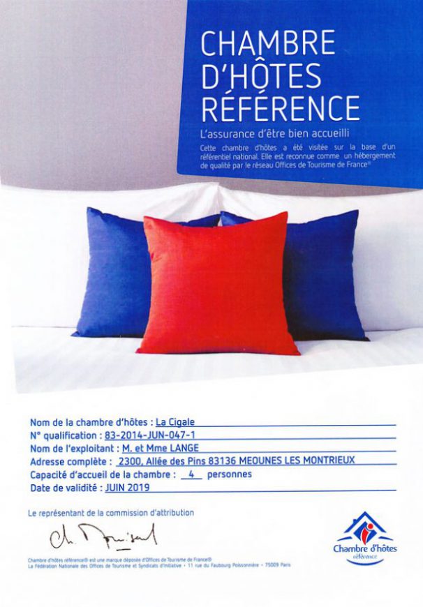 Chambre d'hôtes avec une chambre référence