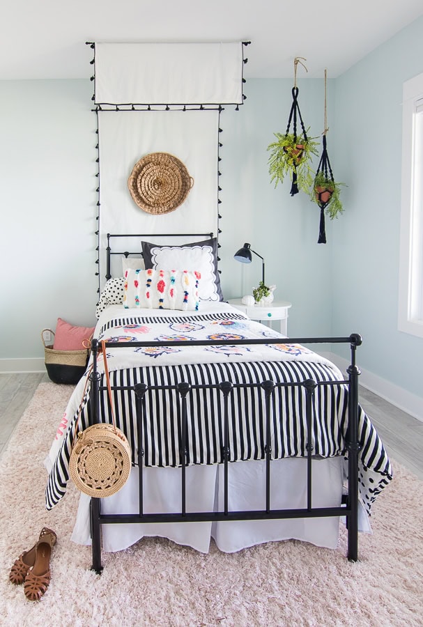 boho canopy girls tween room