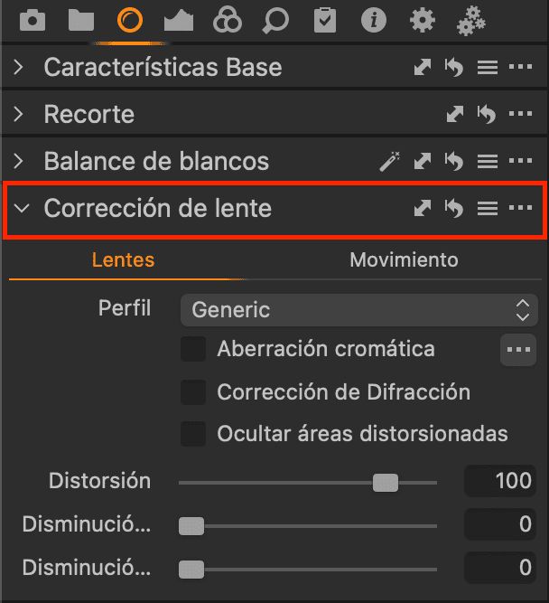 Corrección de Lente - Panel
