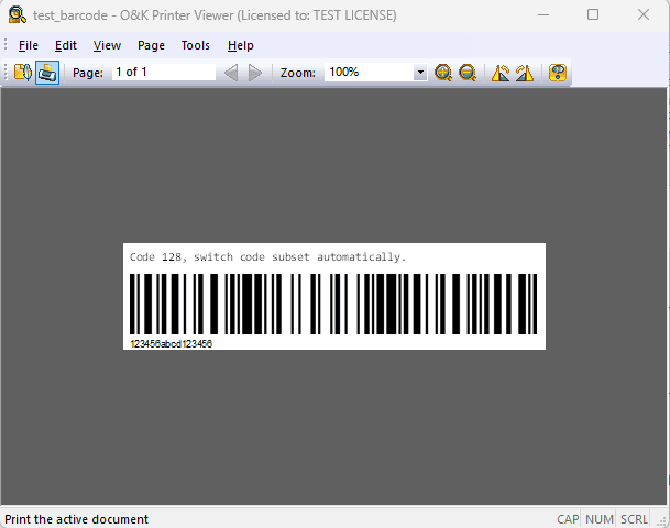 TSPL viewer displaying decoded label from TSPL file