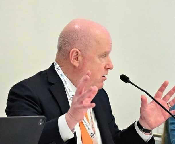 Dan Lawton speaking at a book signing for his book ABOVE THE GROUND about THE TROUBLES