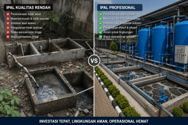 Perbedaan IPAL Kualitas Rendah dengan IPAL Profesional