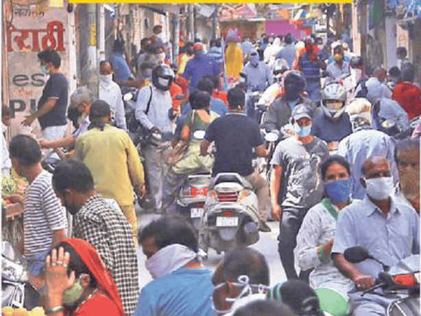 Udaipur Market with no Social Distancing