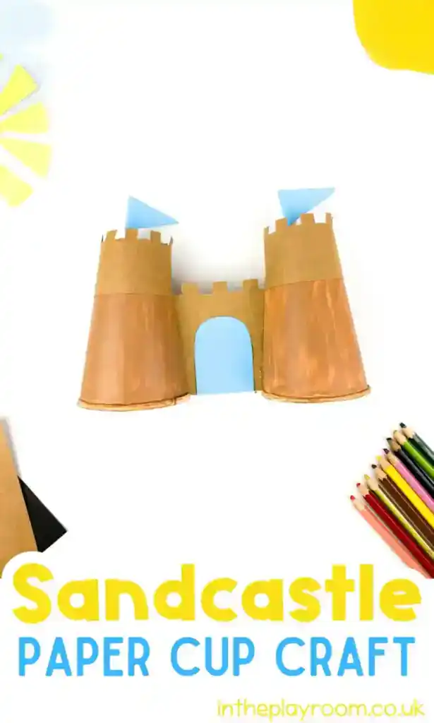 paper cup sandcastle craft
