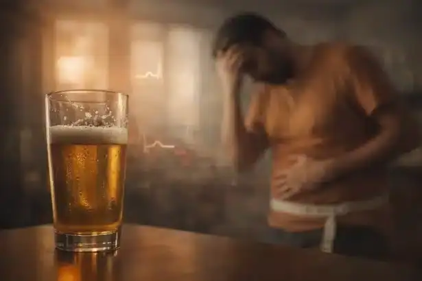Negative effects of drinking beer on liver, hormones, and overall health