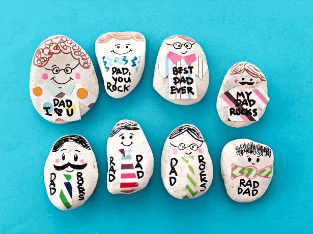 rock paperweights for dad