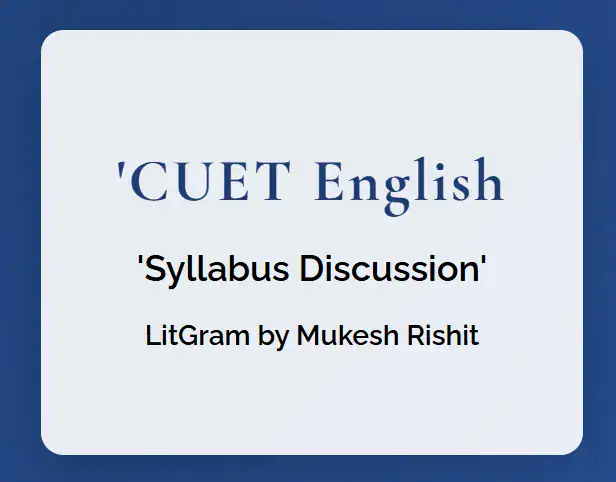 CUET English Syllabus