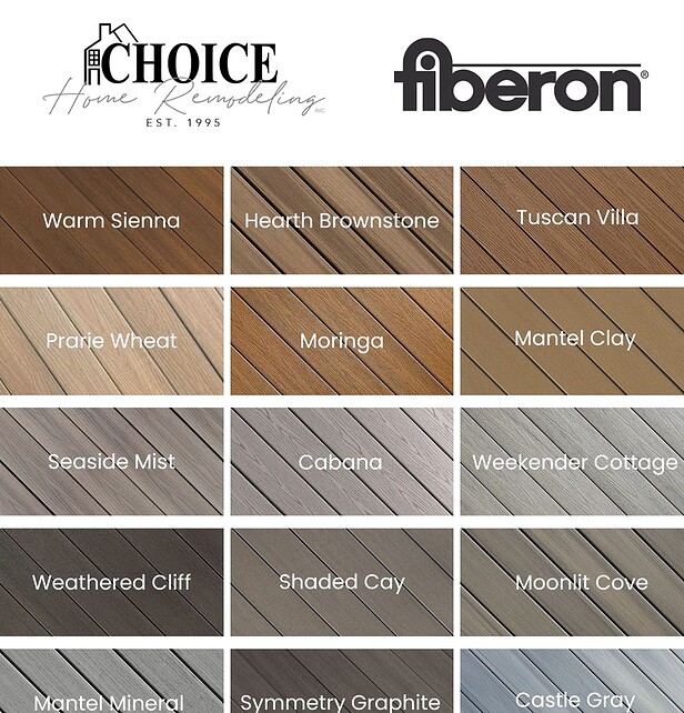 Fiberon Deck Color Chart 