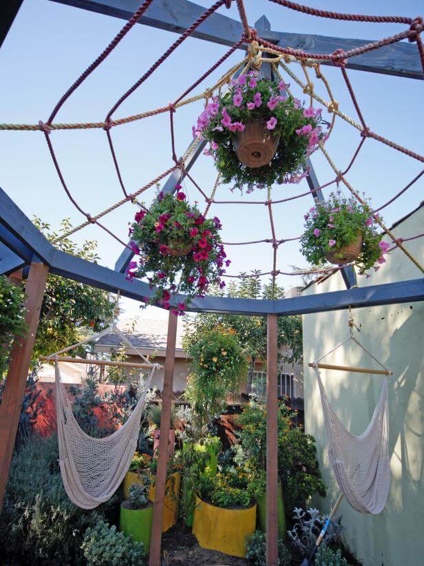 CRAFT MACRAME SHADE FOR INEXPENSIVE PATIO SHADES IDEAS