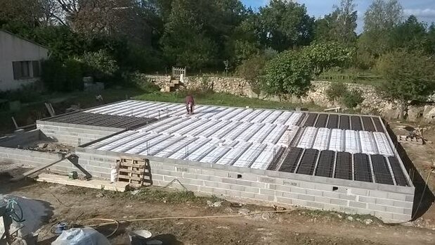 plancher hourdis polystyrene maison bois massif