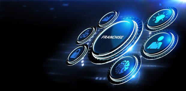 conceptual image of the franchise business system