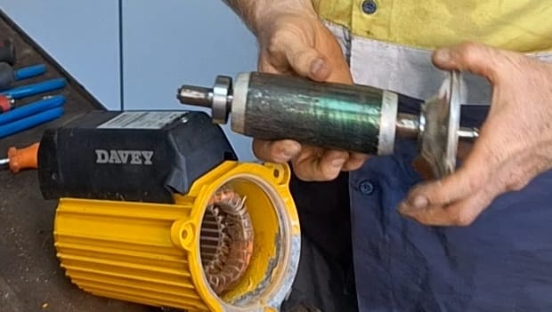 Davey pump electric motor rotor and bearings