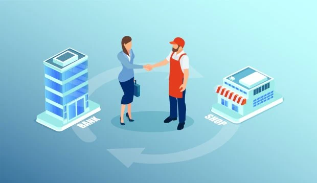 image of franchisee and small business lender
