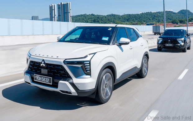 mitsubishi xforce in white driving