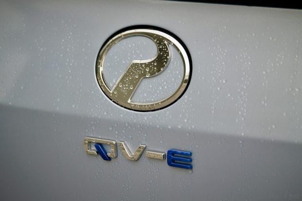 Perodua QV-E Rear badge on tailgate