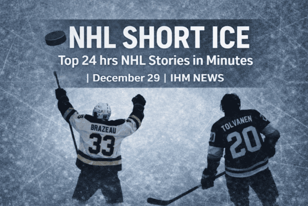 NHL SHORT ICE - Top Stories in Minutes | December 29, 2025