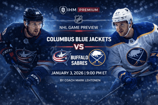 Columbus Blue Jackets vs Buffalo Sabres - Game Preview | Jan 3, 2026 | IHM Premium NHL Analysis