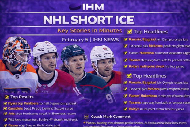 IHM NHL SHORT ICE - Top Stories | February 5, 2026 | IHM News