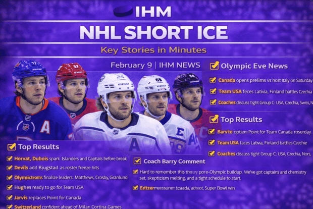 IHM NHL SHORT ICE - Top NHL Stories | February 9, 2026
