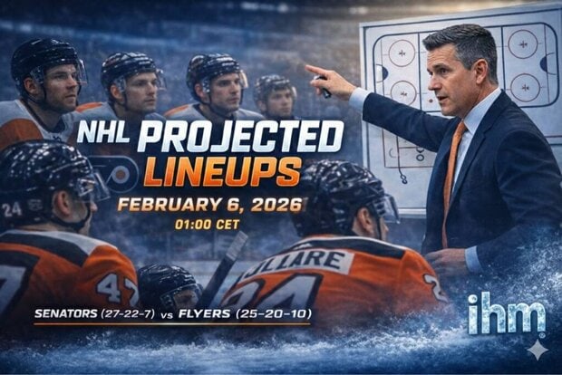 NHL Projected Lineups - Game Day February 6, 2026